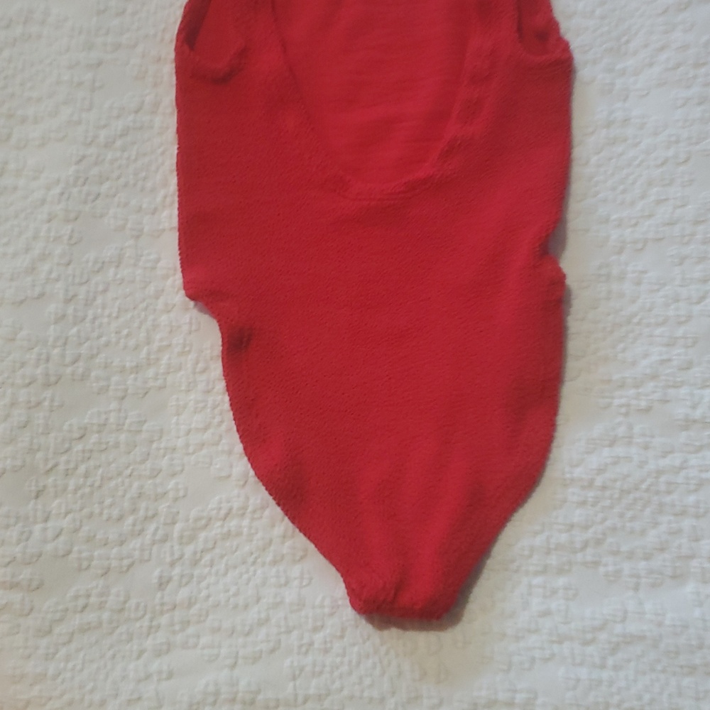 HUNZA G DOMINO One Piece Swimsuit Sz:One Size In Red - Picture 11 of 16